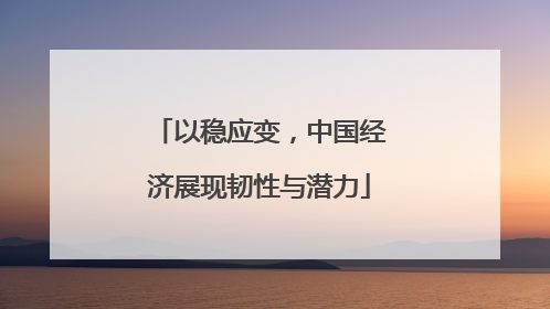 以稳应变，中国经济展现韧性与潜力