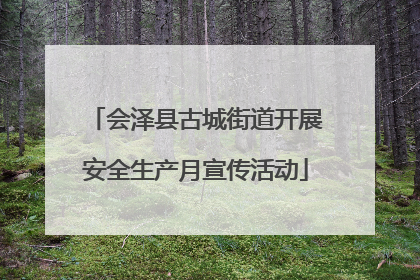 会泽县古城街道开展安全生产月宣传活动