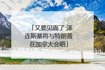 又要见面了 泽连斯基将与特朗普在加拿大会晤