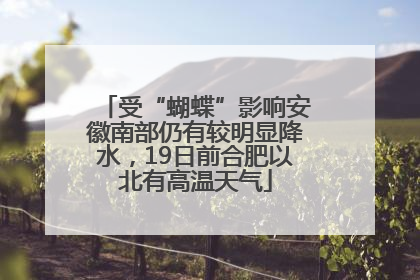 受“蝴蝶”影响安徽南部仍有较明显降水，19日前合肥以北有高温天气