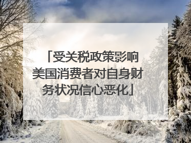 受关税政策影响 美国消费者对自身财务状况信心恶化
