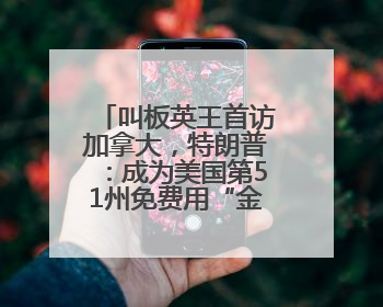 叫板英王首访加拿大，特朗普：成为美国第51州免费用“金穹”