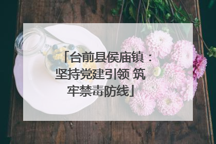 台前县侯庙镇：坚持党建引领 筑牢禁毒防线