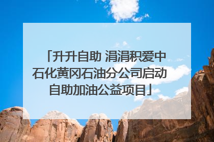 升升自助 涓涓积爱中石化黄冈石油分公司启动自助加油公益项目