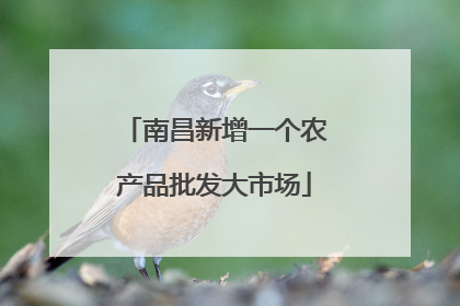 南昌新增一个农产品批发大市场