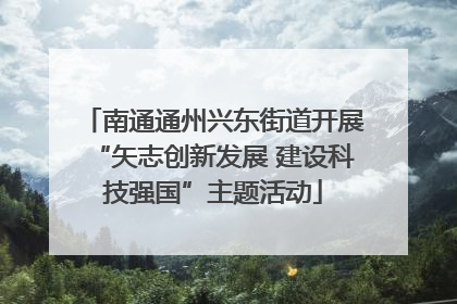 南通通州兴东街道开展“矢志创新发展 建设科技强国”主题活动