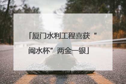 厦门水利工程喜获“闽水杯”两金一银