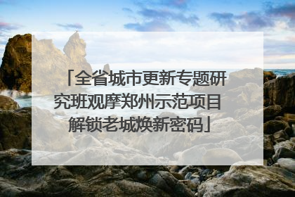 全省城市更新专题研究班观摩郑州示范项目 解锁老城焕新密码
