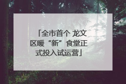 全市首个 龙文区暖“新”食堂正式投入试运营