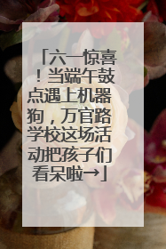 六一惊喜！当端午鼓点遇上机器狗，万官路学校这场活动把孩子们看呆啦→