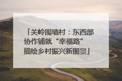 关岭围墙村：东西部协作铺就“幸福路” 描绘乡村振兴新图景