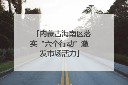 内蒙古海南区落实“六个行动”激发市场活力