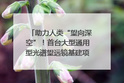 助力人类“望向深空”！首台大型通用型光谱望远镜基建项目破土动工