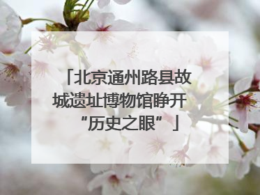 北京通州路县故城遗址博物馆睁开“历史之眼”