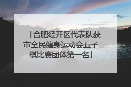 合肥经开区代表队获市全民健身运动会五子棋比赛团体第一名