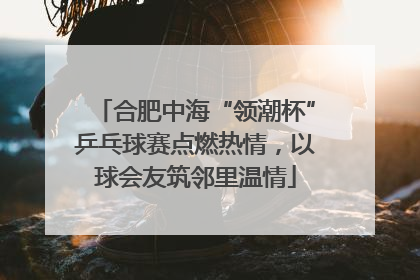 合肥中海“领潮杯”乒乓球赛点燃热情，以球会友筑邻里温情
