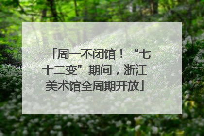 周一不闭馆！“七十二变”期间，浙江美术馆全周期开放