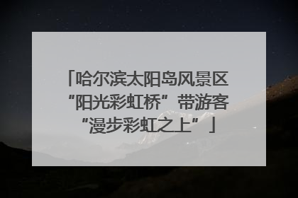 哈尔滨太阳岛风景区“阳光彩虹桥”带游客“漫步彩虹之上”