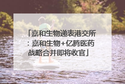 嘉和生物递表港交所：嘉和生物+亿腾医药战略合并即将收官