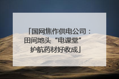 国网焦作供电公司：田间地头“电课堂” 护航药材好收成