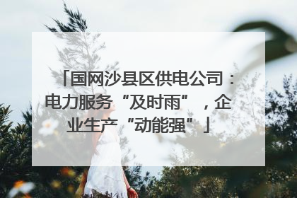 国网沙县区供电公司：电力服务“及时雨”，企业生产“动能强”