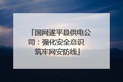 国网遂平县供电公司：强化安全意识 筑牢网安防线