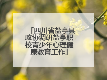 四川省盐亭县政协调研盐亭职校青少年心理健康教育工作
