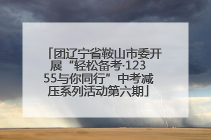 团辽宁省鞍山市委开展“轻松备考·12355与你同行”中考减压系列活动第六期