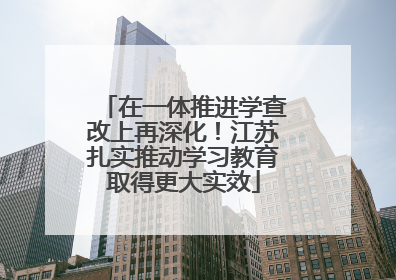 在一体推进学查改上再深化！江苏扎实推动学习教育取得更大实效
