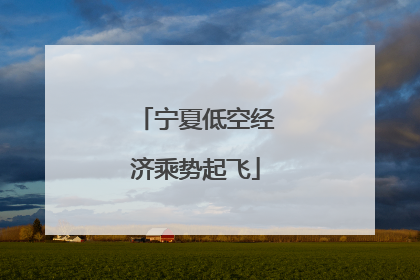 宁夏低空经济乘势起飞