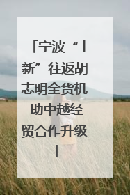 宁波“上新”往返胡志明全货机 助中越经贸合作升级