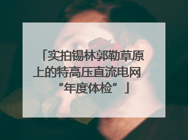 实拍锡林郭勒草原上的特高压直流电网“年度体检”