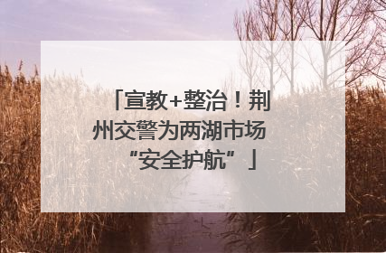 宣教+整治！荆州交警为两湖市场“安全护航”