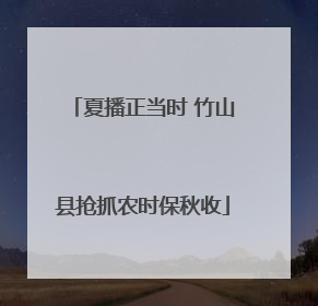 夏播正当时 竹山县抢抓农时保秋收