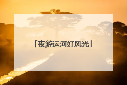 夜游运河好风光