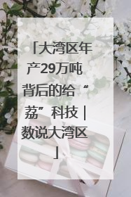 大湾区年产29万吨背后的给“荔”科技｜数说大湾区