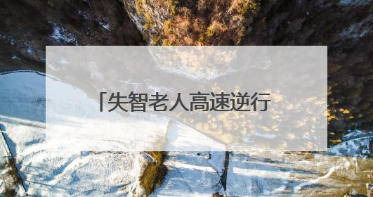 失智老人高速逆行 保康交警紧急救助
