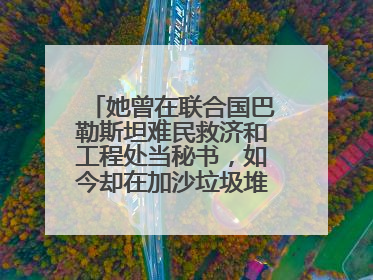 她曾在联合国巴勒斯坦难民救济和工程处当秘书，如今却在加沙垃圾堆中找吃的