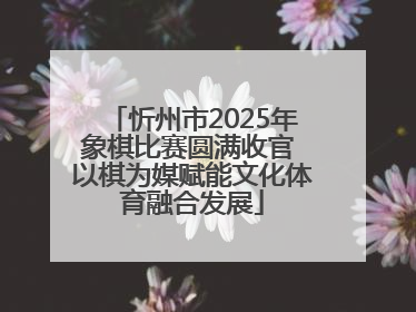 忻州市2025年象棋比赛圆满收官 以棋为媒赋能文化体育融合发展