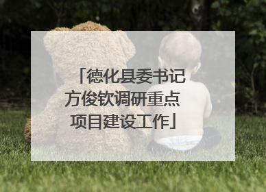 德化县委书记方俊钦调研重点项目建设工作