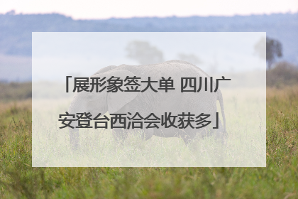 展形象签大单 四川广安登台西洽会收获多