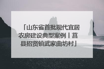 山东省首批现代宜居农房建设典型案例丨莒县招贤镇武家曲坊村
