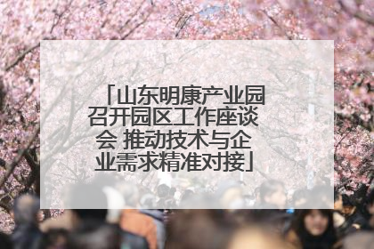 山东明康产业园召开园区工作座谈会 推动技术与企业需求精准对接
