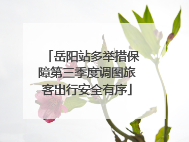 岳阳站多举措保障第三季度调图旅客出行安全有序