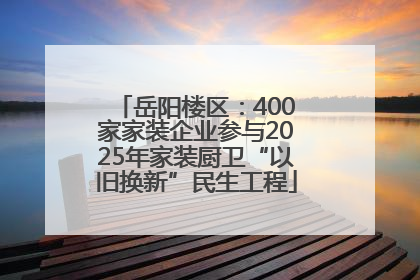 岳阳楼区：400家家装企业参与2025年家装厨卫“以旧换新”民生工程