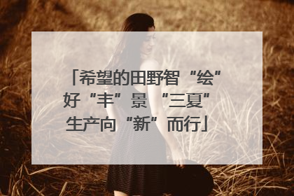 希望的田野智“绘”好“丰”景 “三夏”生产向“新”而行