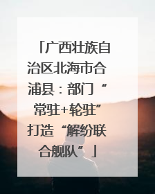 广西壮族自治区北海市合浦县：部门“常驻+轮驻”打造“解纷联合舰队”