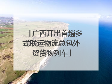 广西开出首趟多式联运物流总包外贸货物列车