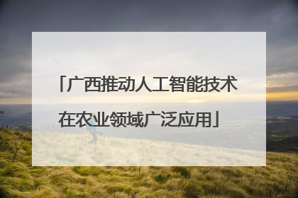 广西推动人工智能技术在农业领域广泛应用