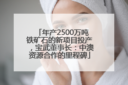 年产2500万吨铁矿石的新项目投产，宝武董事长：中澳资源合作的里程碑